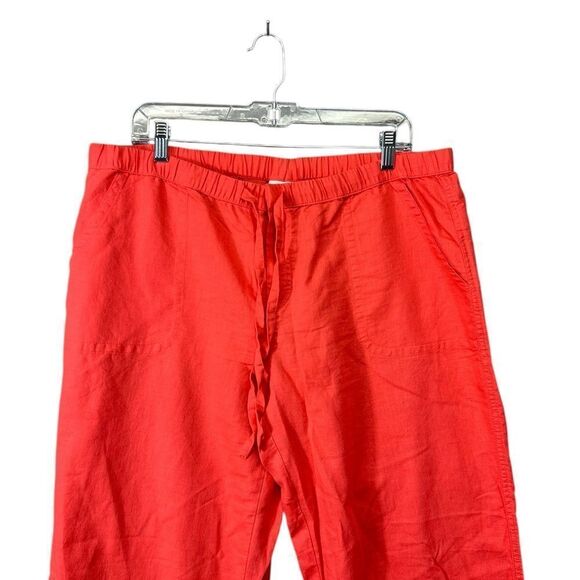 Liz Claiborne linen blend coral pants L - Picture 3 of 16